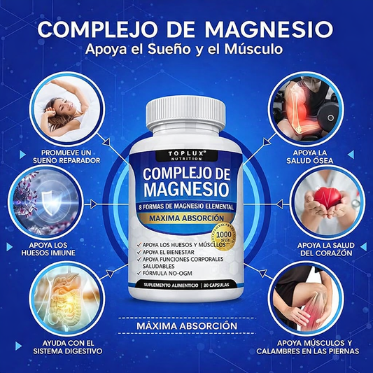 MÁS ENERGÍA MENOS ESTRÉS. MAGNESIUM COMPLEX 🇺🇸 🚚 ENVIO GRATIS