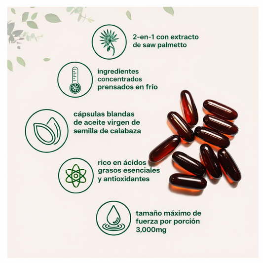👑 EL PODER NATURAL DEL PUMPKIN SEED OIL 💯 % Seguro | 🚚 Envío Gratis | Fórmula Premium 3000mg